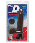 Doc Johnson 8" Vibrating Realistic Dildo in Chocolate - A Lifelike Adventure Awaits