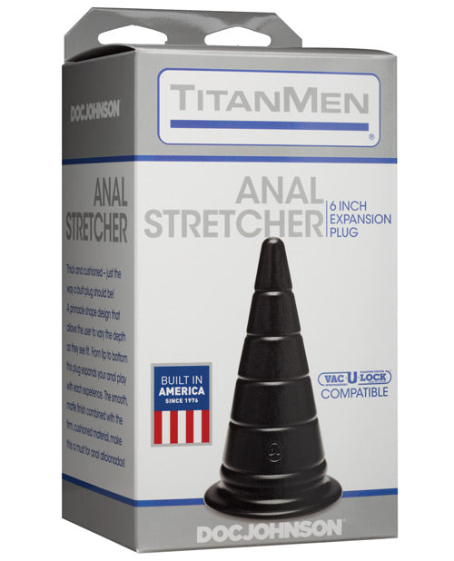 Camilla anal de cono acanalado TitanMen de 6" - featured product image.