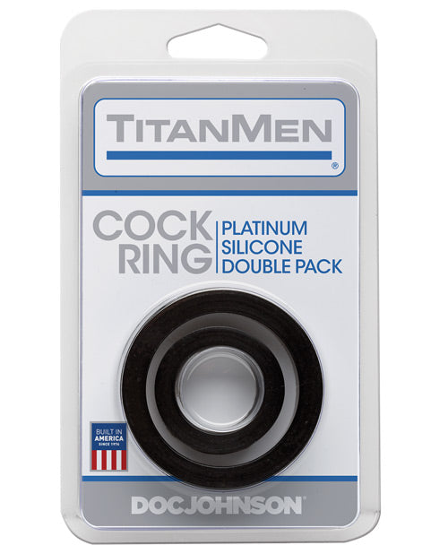 Hombres titanes® Pack doble de anillos en C de silicona: la clave para una elevación íntima Product Image.