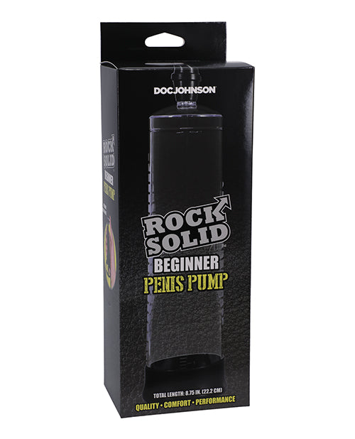 Bomba de pene para principiantes Rock Solid Clear - featured product image.