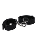 In A Bag Black Vegan Leather Handcuffs with Velvet Lining