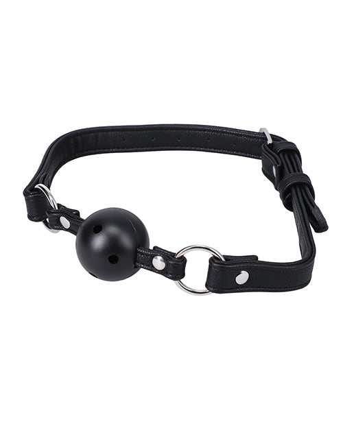 In A Bag Black Vegan Leather Ball Gag - featured product image.