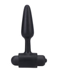 Doc Johnson 3" Vibrating Butt Plug - Black with 10-Function Bullet