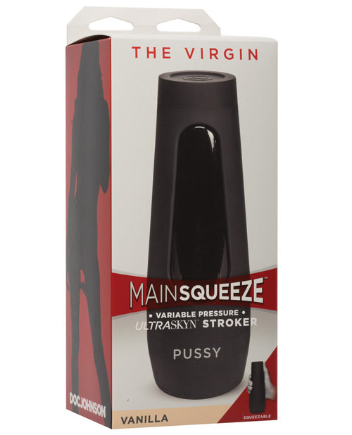 Doc Johnson Main Squeeze The Virgin - Masturbador de vainilla: máximo realismo y portabilidad Product Image.