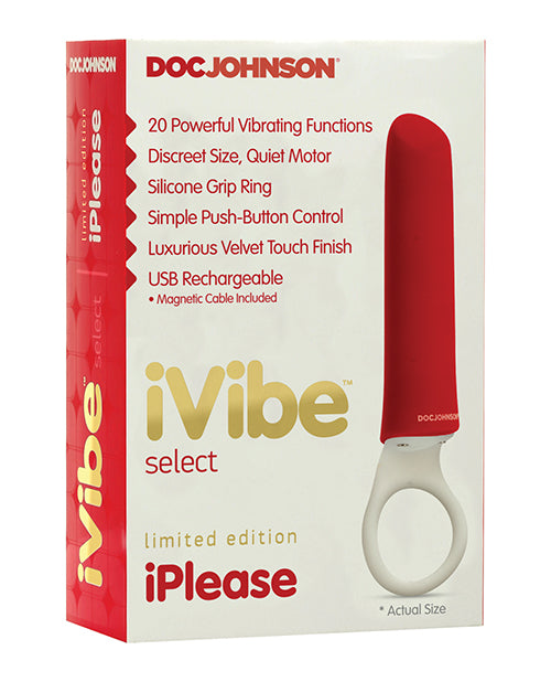 iPlease Limited Edition Mini-Vibe - Red/White - 20 Vibration Patterns - featured product image.