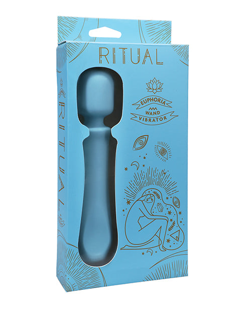 RITUAL Euphoria Rechargeable Silicone Wand Vibe - Blue - featured product image.