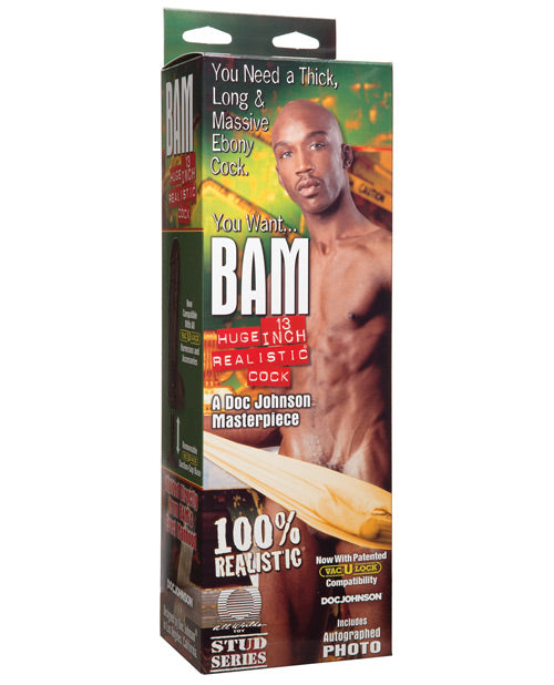 Bam Realistic Cock - Brown: 13" of Pure Ecstasy - featured product image.
