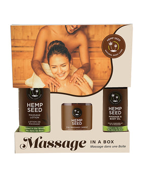 Set de caja de masaje con semillas de cáñamo Earthly Body - Desnudo en el bosque - Featured Product Image