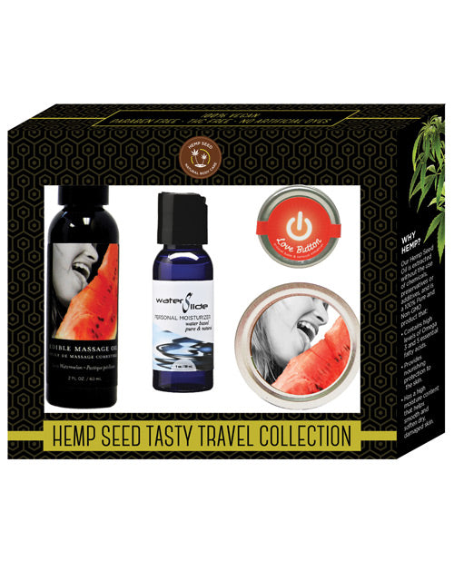 Earthly Body Hemp Seed Tasty Travel Collection: Sensory Bliss Kit Product Image.