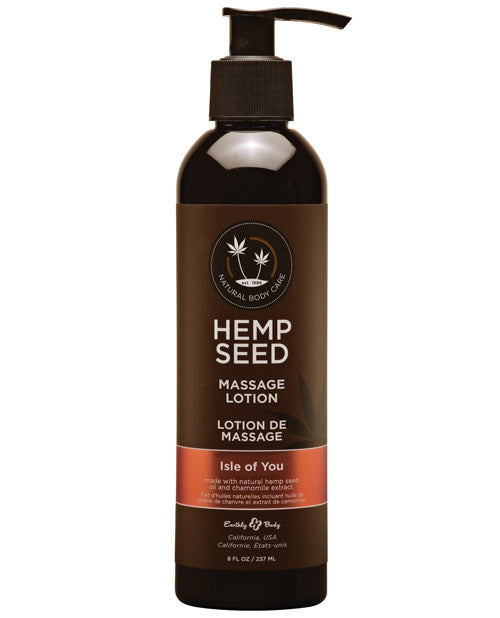 Earthly Body Isle of You Hemp Seed Massage Lotion - Luxe Spa Experience Product Image.