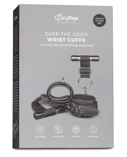 "Easy Toys Over The Door Wrist Cuffs - Black" - featured product image.