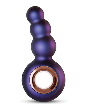 Hueman 紫色振動肛門塞：10 種設置，彎曲軸，刺激珠 - Featured Product Image