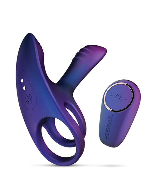 Hueman Infinity Ignite Vibrating Cock Ring - Purple - featured product image.
