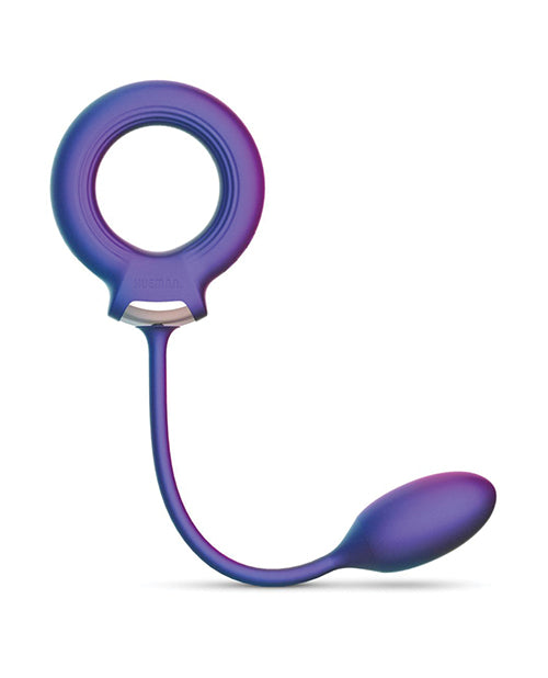 Hueman Purple Solar Cock Ring with Vibrating Anal Ball Product Image.