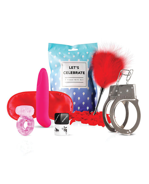 Loveboxxx Let's Celebrate Blue 7 Pc Gift Set: Intimate Adventure & Pleasure 🎁 Product Image.
