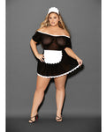 Conjunto de lencería Euphoria Private Maid negro/blanco