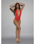 Radiant Red Euphoria Pearl Teddy - Luxury Lingerie