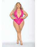 Euphoria Neon Pink Queen Size Deep V Teddy