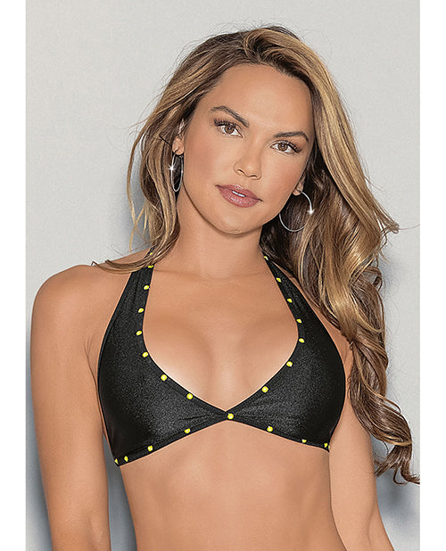 Escante Glow Stones Black Light Dancewear Tri Bra - featured product image.