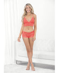 Neon Coral Cami & Booty Short Set – A Daring Fusion of Comfort and Style