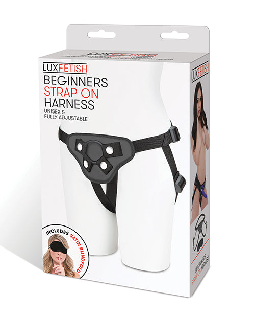 Arnés con correa para principiantes Lux Fetish - Negro: su puerta de entrada a la exploración apasionada - featured product image.