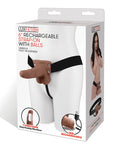 Lux Fetish 6" Rechargeable Strap-On with Realistic Balls: Ultimate Pleasure & Realism