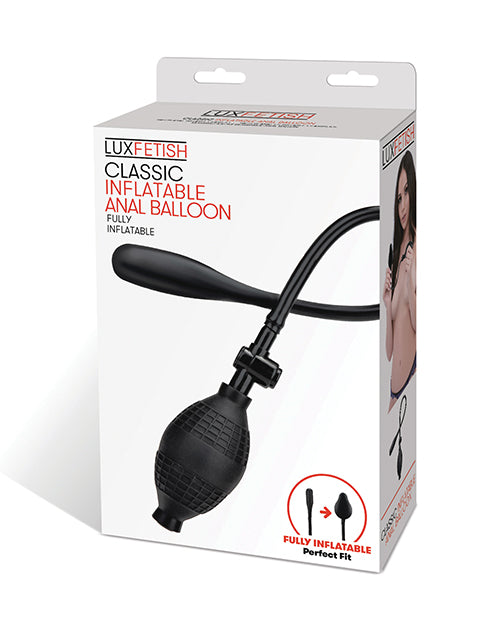 Lux Fetish Classic Inflatable Anal Balloon - Black: Tailored Pleasure - featured product image.