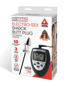 Lux Fetish Electro-Sex Shock Butt Plug: 10 velocidades, 3 patrones, control remoto - Featured Product Image