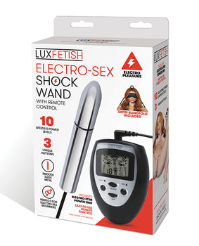 Lux Fetish Electro Shock Wand: 10 Speeds, 3 Patterns, Remote Control - Featured Product Image