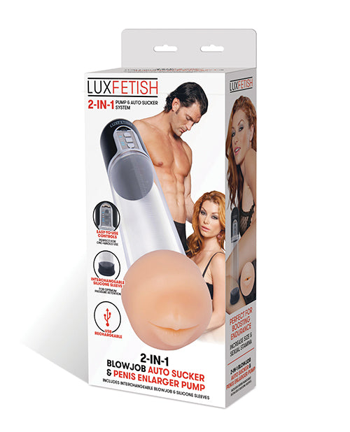 Lux Fetish Pleasure Pump：二合一口交吸盤和增大器 - featured product image.