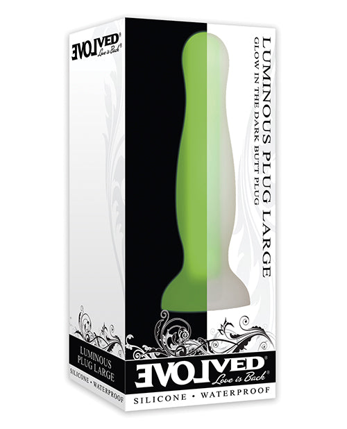 Evolved Luminous Anal Plug Large - Green Product Image.