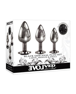 Evolved Black Gem Anal Plug Set: A Luxurious Journey of Intimacy