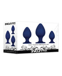 Evolved Get Your Groove on 3 pc Silicone Anal Plug Set in Blue