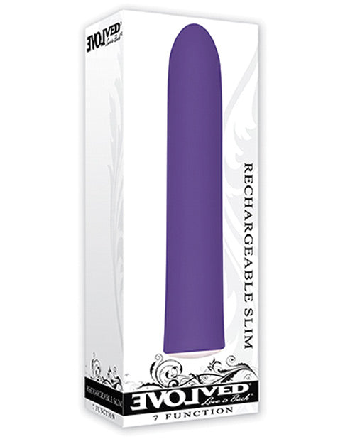 Disfrute del puro placer con el lujoso vibrador delgado Evolved Love is Back - Púrpura - featured product image.