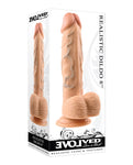 Evolved 8" Realistic Dildo with Balls - Light