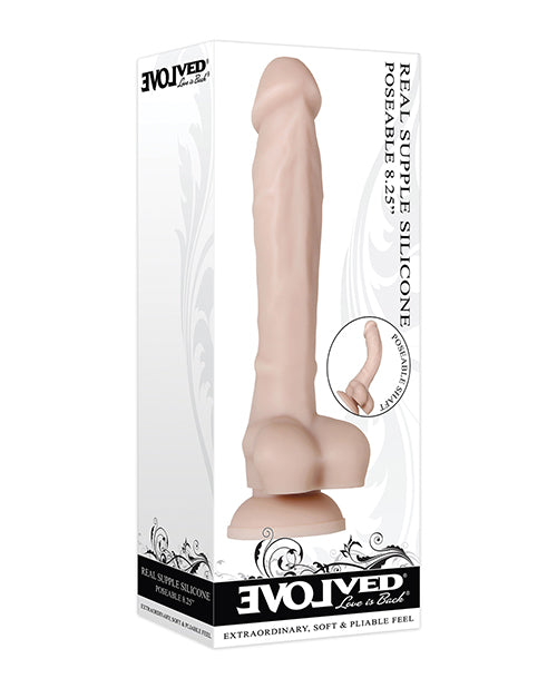 Evolved Real Supple Silicone Poseable 8.25” Dildo - featured product image.