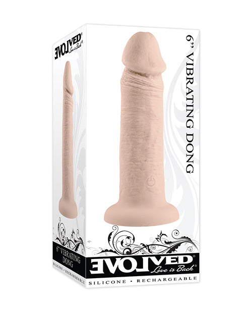 Evolved 6" Light-Up Vibrating Dong Product Image.