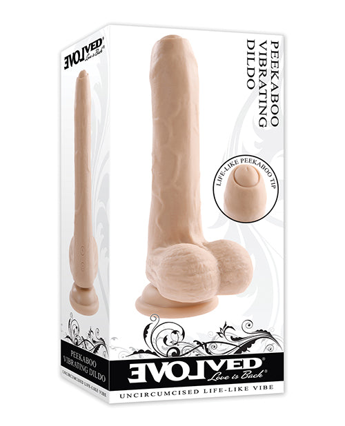Consolador Vibrador Peek A Boo Evolved - Ivory Pleasure Delight Product Image.