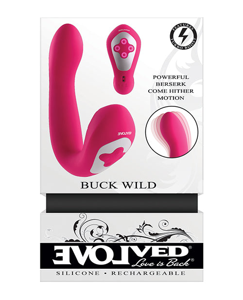 Masajeador de doble extremo Evolved Buck Wild Come Hither - Rosa - featured product image.