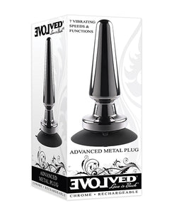 Evolved Advanced Vibrating Metal Plug: Ultimate Pleasure & Hands-Free Experience - Black