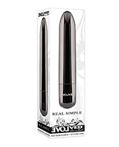 Evolved Real Simple Rechargeable Bullet - Black Chrome: Intense Pleasure, Stylish Design! - Featured Product Image
