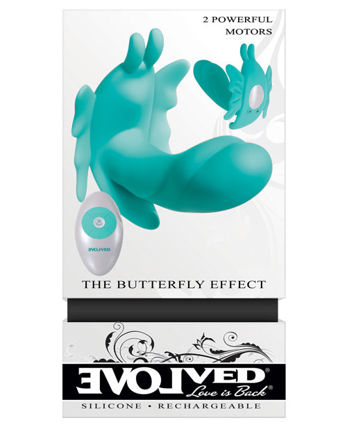 Estimulador dual efecto mariposa evolucionado - Verde azulado - featured product image.