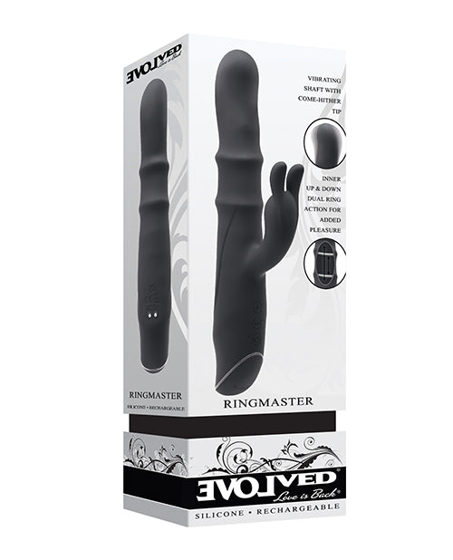 Ringmaster evolucionado - Negro: La potencia del placer motor dual - featured product image.