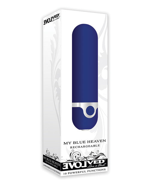 My Blue Heaven Bullet evolucionada: 10 funciones de vibración, resistente al agua y apta para viajes - featured product image.