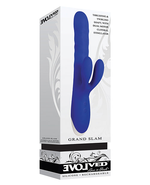 Evolved Grand Slam - Blue Dual Stimulation Vibrator Product Image.