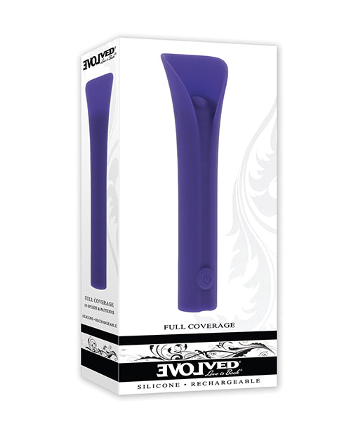 Evolved Full Coverage Stimulator in Purple: Your Gateway to Intense Pleasure Product Image.