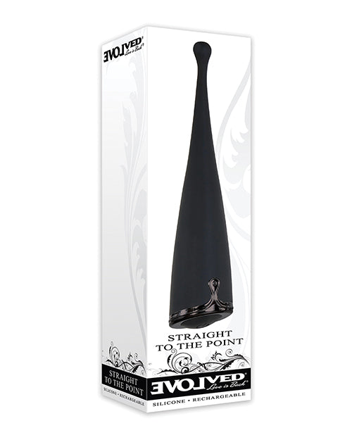 Evolved Straight to the Point Clitoral Vibrator - Black - featured product image.