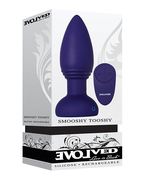 Evolved Smooshy Tooshy - Púrpura: Plug Anal Seguro, Manos Libres y Personalizable - featured product image.
