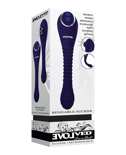Evolved Bendable Sucker: Dual Sensations & Bendable Shaft - Purple - featured product image.
