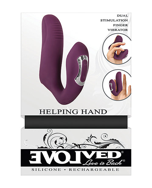 Evolved Helping Hand Dual-Motor Vibe - Purple - featured product image.